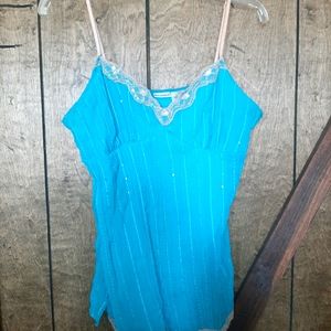 Turquoise dressy tank